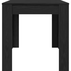 vidaXL Eettafel - Rechthoekige tafel - Zwart eiken - Hout - 140x74.5x76 cm