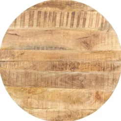 vidaXL Eettafel - Ronde tafel - Ruw mangohout en ijzer - Ø80 cm