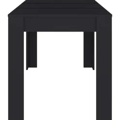 vidaXL Eettafel - Zwart - Bewerkt hout - 140x74.5x76 cm