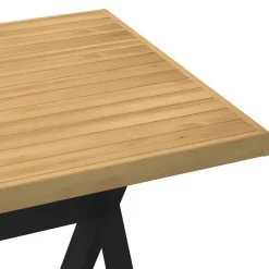 vidaXL Eettafel NOAIN met X-poten - Naturel - Massief grenenhout - 160x90 cm