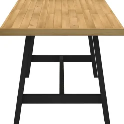 vidaXL Eettafel NOAIN met A-poten - Naturel - Massief grenenhout - 160x90 cm