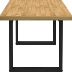vidaXL Eettafel NOAIN met U-poten - Naturel - Massief grenenhout - 160x90 cm