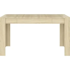 vidaXL Eettafel Rechthoekig – Sonoma Eiken – 140 x 74.5 x 76 cm – Bewerkt Hout