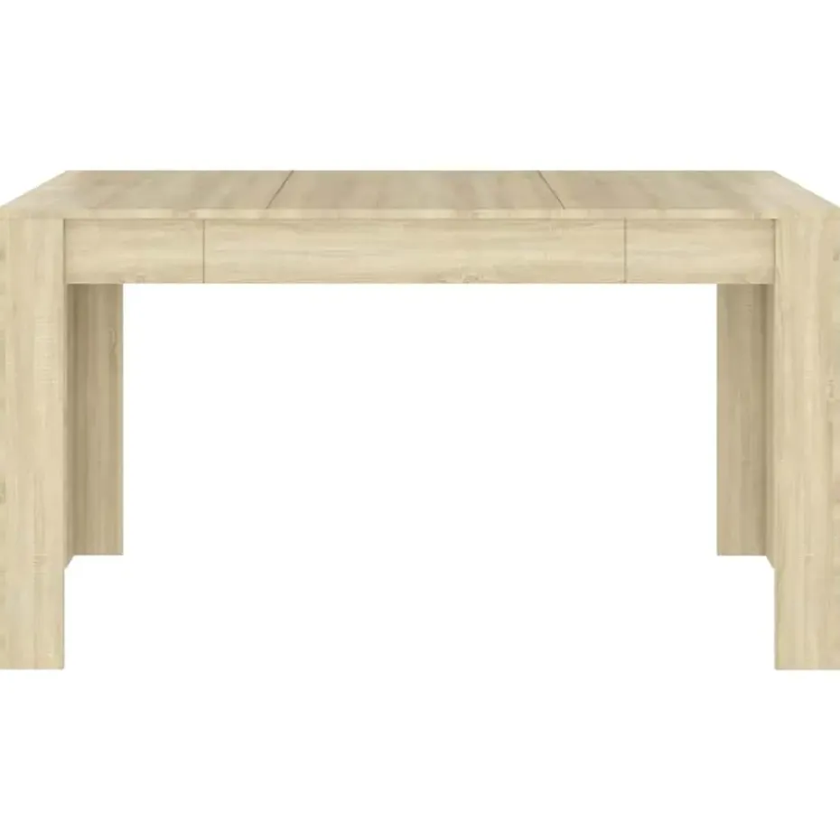 vidaXL Eettafel Rechthoekig – Sonoma Eiken – 140 x 74.5 x 76 cm – Bewerkt Hout