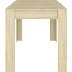 vidaXL Eettafel Rechthoekig – Sonoma Eiken – 140 x 74.5 x 76 cm – Bewerkt Hout