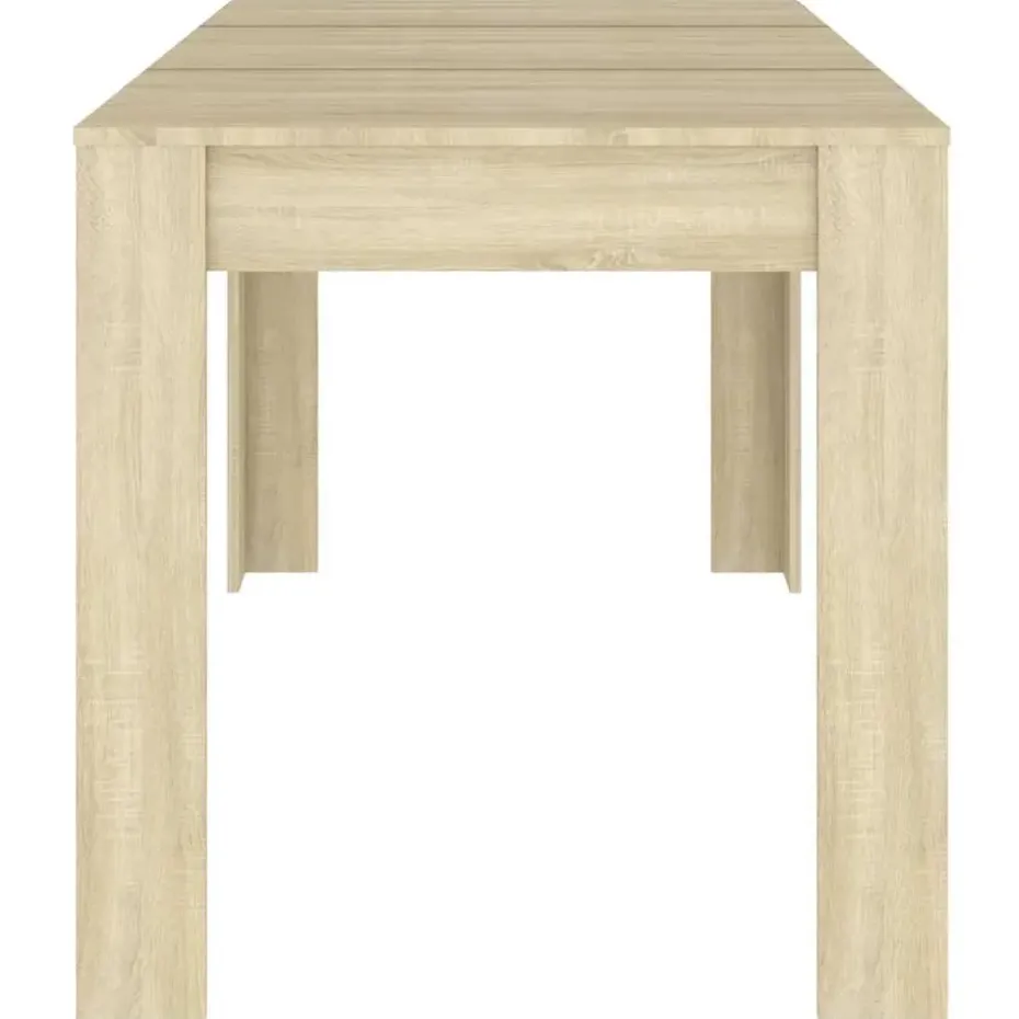 vidaXL Eettafel Rechthoekig – Sonoma Eiken – 140 x 74.5 x 76 cm – Bewerkt Hout