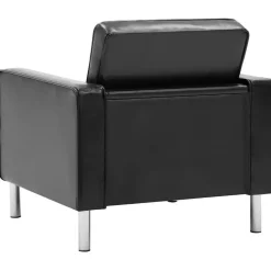 vidaXL Fauteuils kunstleer zwart