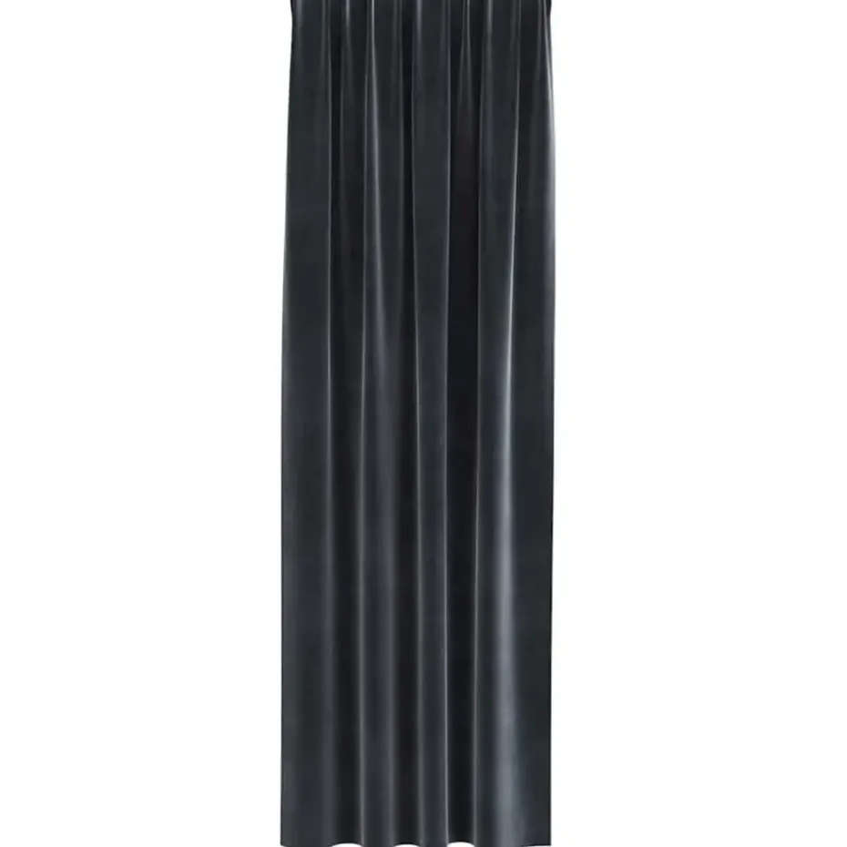 vidaXL Gordijnen - Verduisterend - Donkergrijs - 140x245 cm - Fluweel - 2 Stuks