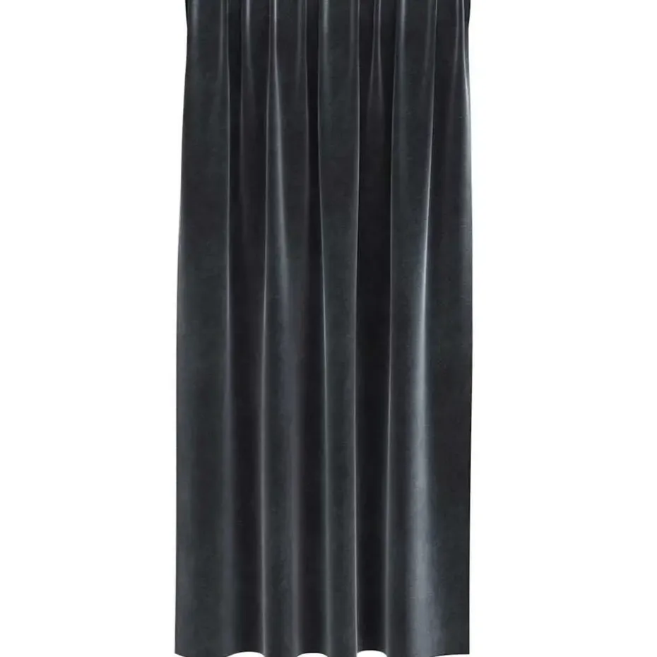 vidaXL Gordijnen - Verduisterend - Donkergrijs - 140x175 cm - Fluweel - 2 Stuks