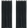 vidaXL Gordijnen met lussen - Verduisterend - Zwart Fluweel - 140x225 cm - 2 St.