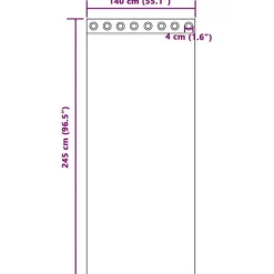 vidaXL Gordijnen met lussen - Verduisterend - Crème Fluweel - 140x245 cm - 2 St.