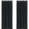 vidaXL Gordijnen met lussen - Verduisterend - Zwart Fluweel - 140x245 cm - 2 St.