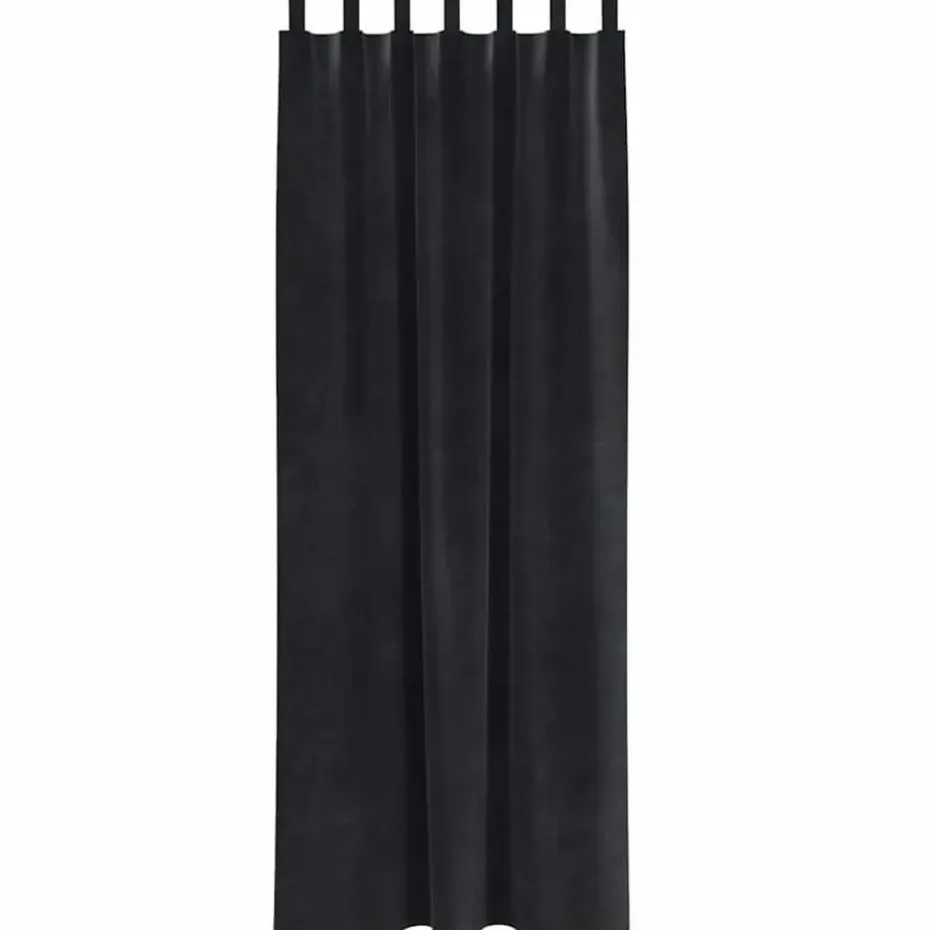 vidaXL Gordijnen met lussen - Verduisterend - Zwart Fluweel - 140x245 cm - 2 St.