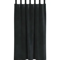 vidaXL Gordijnen met lussen - Verduisterend - Zwart Fluweel - 140x175 cm - 2 St.