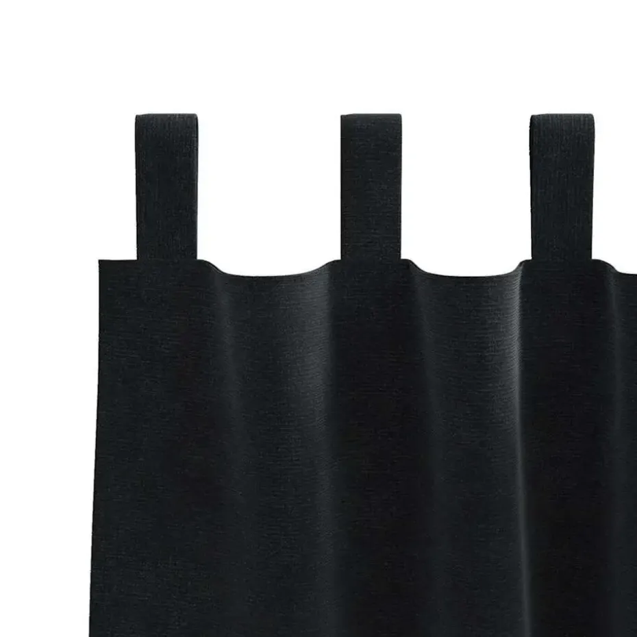 vidaXL Gordijnen met lussen - Verduisterend - Zwart Fluweel - 140x175 cm - 2 St.