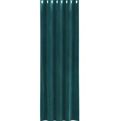 vidaXL Gordijnen met ringen - Donkergroen - 140x225 cm - Fluweel - 2 Stuks