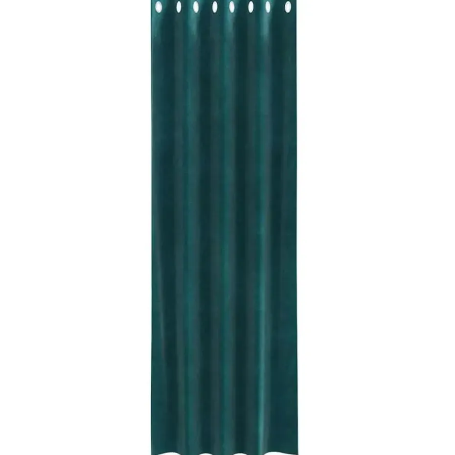 vidaXL Gordijnen met ringen - Donkergroen - 140x225 cm - Fluweel - 2 Stuks