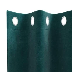 vidaXL Gordijnen met ringen - Donkergroen - 140x225 cm - Fluweel - 2 Stuks