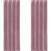 vidaXL Gordijnen met ringen - Donkerroze - 140x260 cm - Fluweel - 2 Stuks