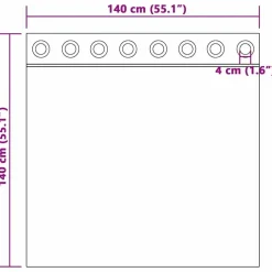 vidaXL Gordijnen met ringen - Lichtgrijs - 140x140 cm - Fluweel - 2 Stuks
