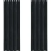 vidaXL Gordijnen met ringen - Verduisterend - Zwart Fluweel - 140x240 cm - 2 St.