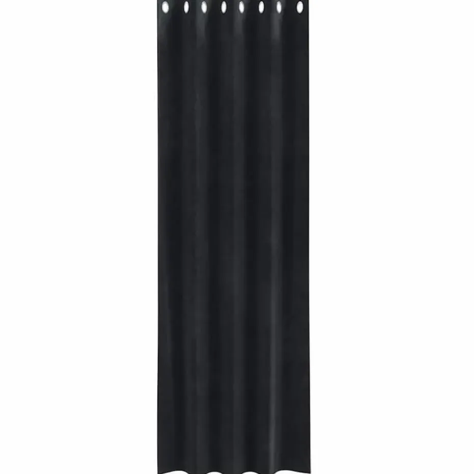 vidaXL Gordijnen met ringen - Verduisterend - Zwart Fluweel - 140x240 cm - 2 St.