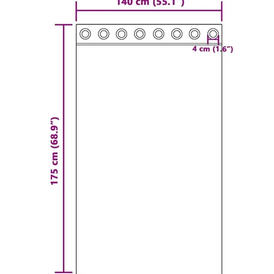 vidaXL Gordijnen met ringen - Verduisterend - Zwart Fluweel - 140x175 cm - 2 St.