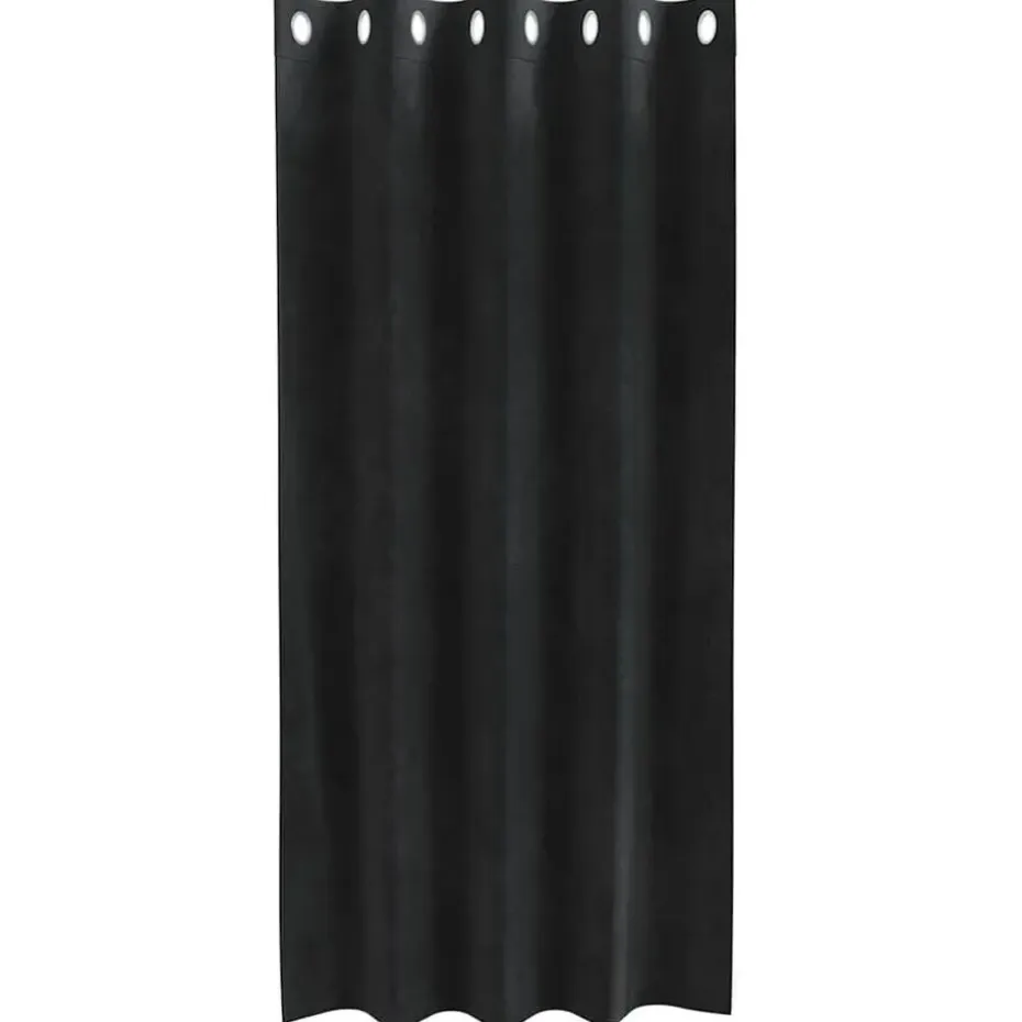 vidaXL Gordijnen met ringen - Verduisterend - Zwart Fluweel - 140x175 cm - 2 St.