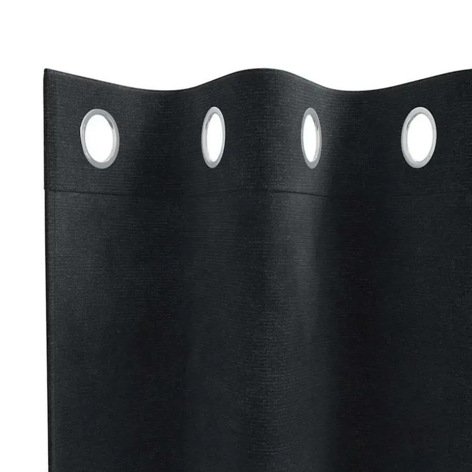 vidaXL Gordijnen met ringen - Verduisterend - Zwart Fluweel - 140x175 cm - 2 St.