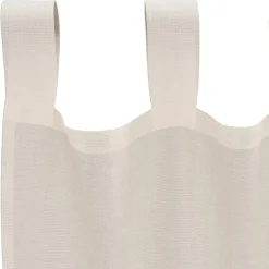 vidaXL Gordijnen van voile met lussen - Crème - 140x225 cm - Stof - 2 Stuks