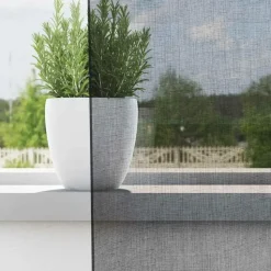 vidaXL Gordijnen van voile met ringen - Zwart - 140x300 cm - Stof - 2 Stuks