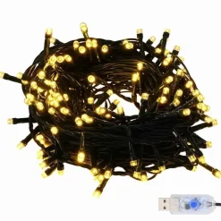 vidaXL Kerstballen set met 150 LED - 61x - Ø3/4/6 cm - Blauw - Kunststof - Mix