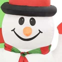 vidaXL Kerstboog kerstman en sneeuwpop opblaasbaar LED 223 cm