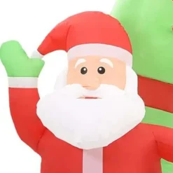 vidaXL Kerstboog kerstman en sneeuwpop opblaasbaar LED 223 cm