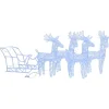 vidaXL Kerstdecoratie rendieren en slee 280x28x55 cm acryl