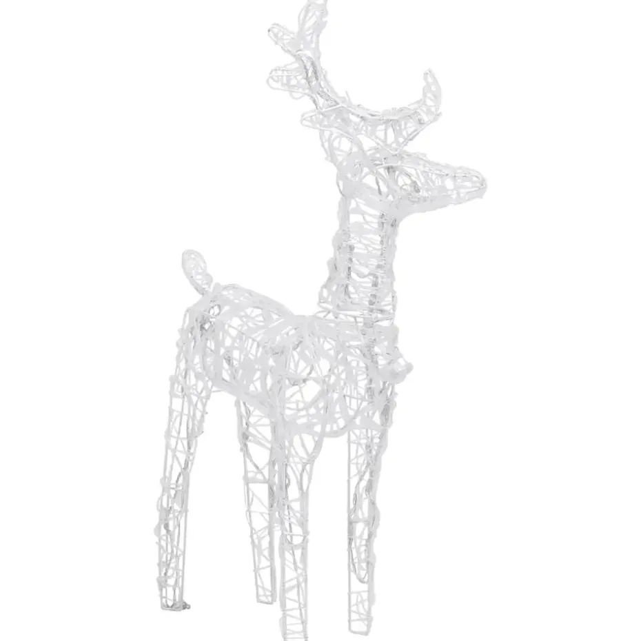 vidaXL Kerstdecoratie rendieren en slee 280x28x55 cm acryl