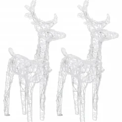 vidaXL Kerstversiering rendieren en slee 320 LED's acryl