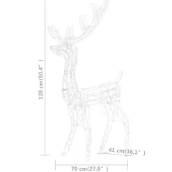 vidaXL Kerstversiering rendierfamilie 300 LED's meerkleurig acryl