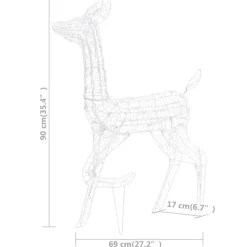 vidaXL Kerstversiering rendierfamilie 300 LED's meerkleurig acryl