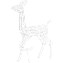 vidaXL Kerstversiering rendierfamilie 300 LED's meerkleurig acryl