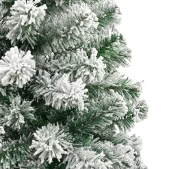 vidaXL Kunstkerstboom met scharnieren en sneeuw 240 cm