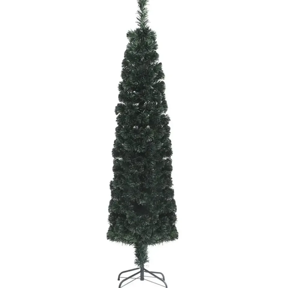 vidaXL Kunstkerstboom met standaard smal 150 cm glasvezel