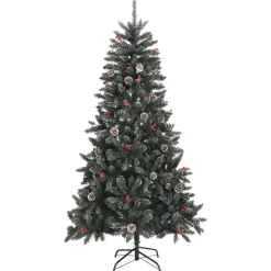 vidaXL Kunstkerstboom met standaard 180 cm PVC groen