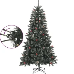 vidaXL Kunstkerstboom met standaard 180 cm PVC groen