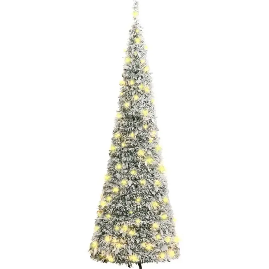 vidaXL Kunstkerstboom pop-up met sneeuw 150 LED's 180 cm