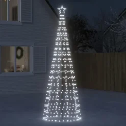 vidaXL LED-kerstboom met spikes 570 LEDs koud wit 300 cm