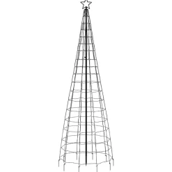 vidaXL LED-kerstboom met spikes 570 LEDs koud wit 300 cm