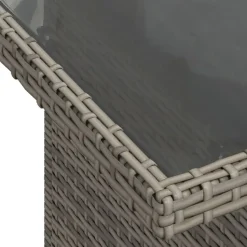 vidaXL Loungeset voor 5 met kussens & verstelbaar salontafel - Gris - 6 stuks