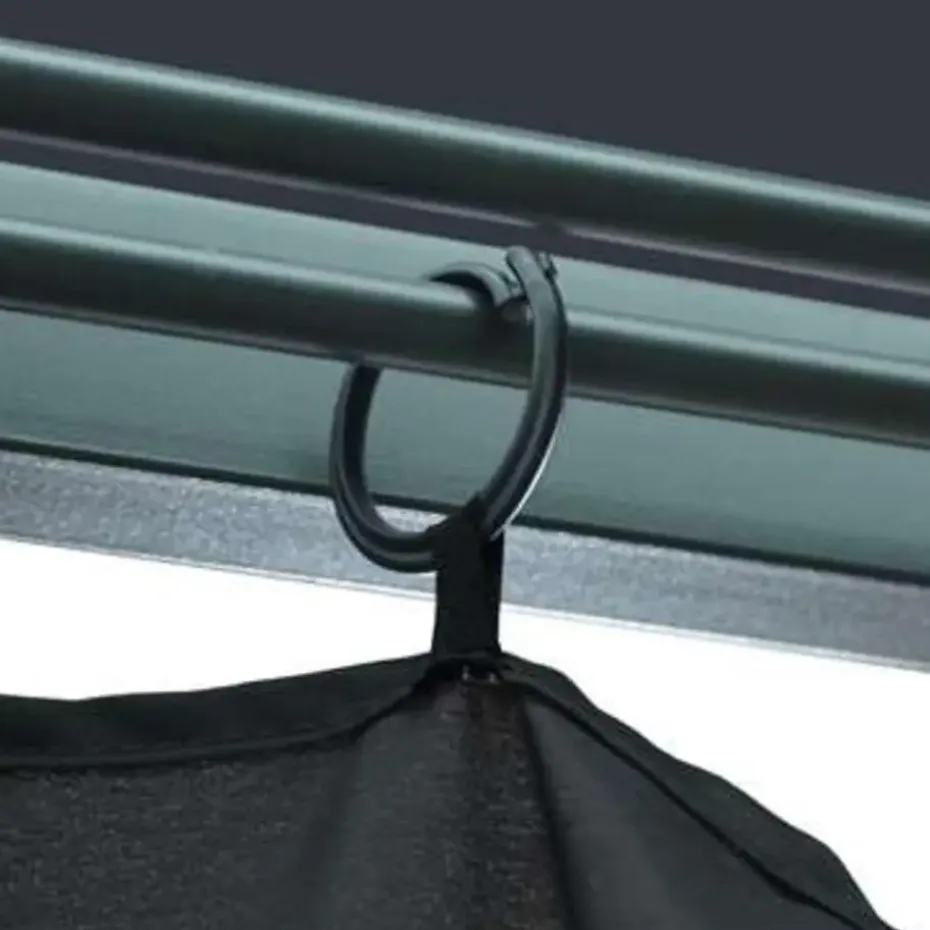 VIDAXL Prieel met gordijn 300x300 cm aluminium antraciet