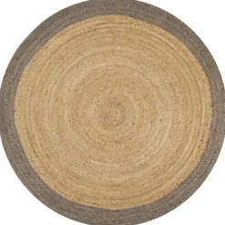 vidaXL Rond Tapijt – Grijs Jute – Ø150 cm – Duurzaam & Natuurlijk
